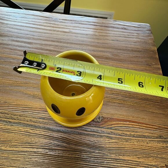 Mccoy 0386 Rare Vintage 1970’s Bright Yellow Smiley Ceramic Planter - Picture 14 of 15